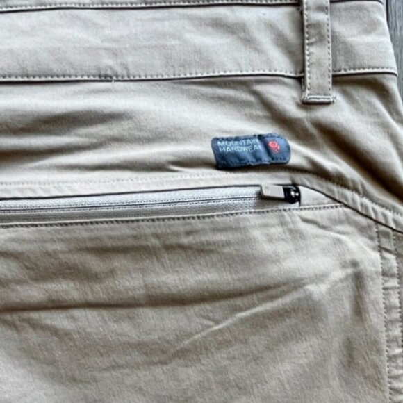 Mountain Hardwear Men's Khaki Hiking Shorts Size 38 Outdoor Travel Cotton Casual - Picture 5 of 9